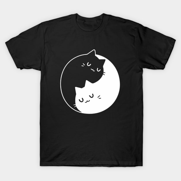Yin Yang Cats T-Shirt by szymonnowotny8